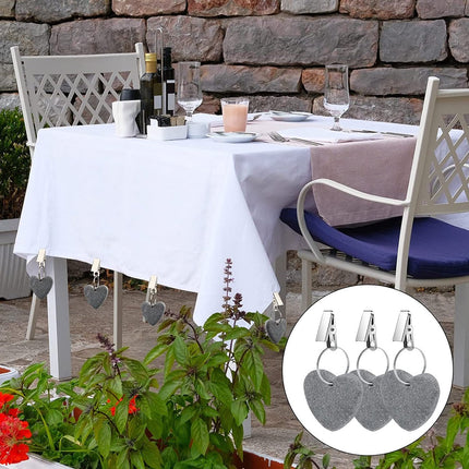 Table Weights - 6 pieces - Heavy Tablecloth Weights - Marble - Tablecloth Weights - Gray.