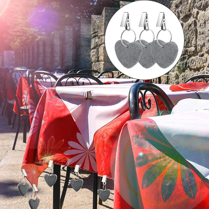 Table Weights - 6 pieces - Heavy Tablecloth Weights - Marble - Tablecloth Weights - Gray.