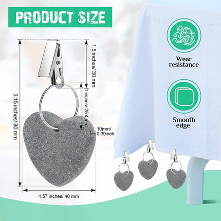 Table Weights - 6 pieces - Heavy Tablecloth Weights - Marble - Tablecloth Weights - Gray.
