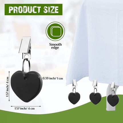 Table Weights - 6 pieces - Heavy Tablecloth Weights - Marble - Tablecloth Weights - Black.