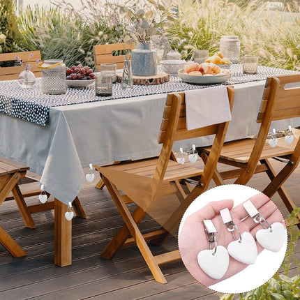 Table Weights - 6 pieces - Tablecloth Weights Heavy - Marble - Tablecloth Weights - White.