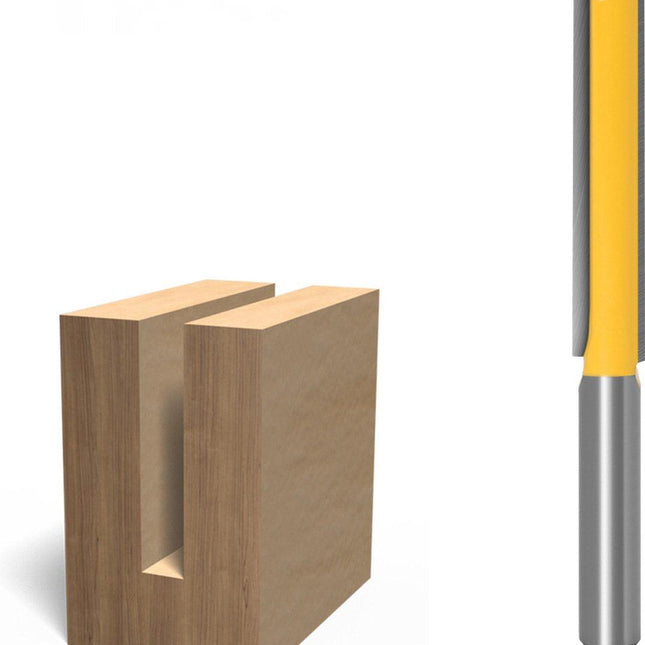 Groove cutter - Wood Groove Cutter Long Version - Shaft 8mm - 8*50mm - yellow - metal.