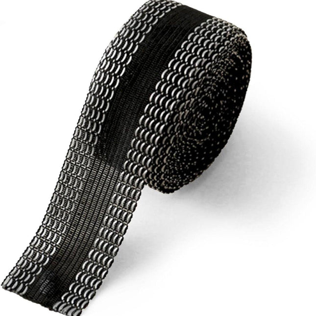 Iron-on tape - easily shorten trousers yourself - Black - hem tape - for shortening - Trouser shortening aid - Iron-on - 10 meters - 2.5 cm wide - Polyester.