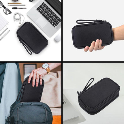 Bag Organizer - Electronics & Accessories Organizer Bag - Cable Organizer Bag - Storage Bag for Cables, Electronics and Accessories - Organizer - Black - 19.5*11*5.5cm - Polyester.