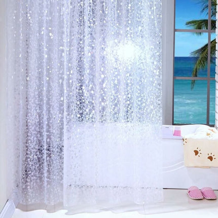 Shower curtains - 120x200cm - crystal stone pattern - PEVA - transparent shower curtain - with hooks - shower curtain - anti-mold - waterproof.