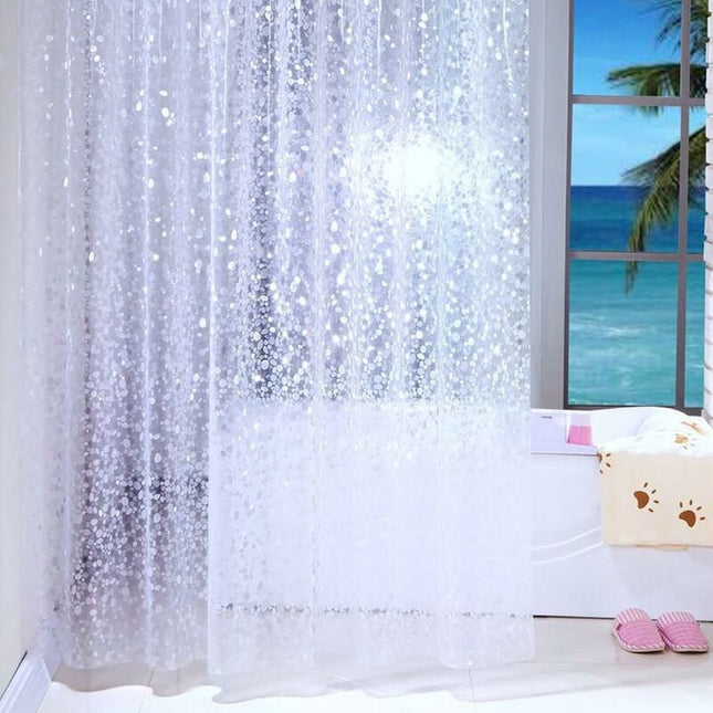 Shower curtains - 120x200cm - crystal stone pattern - PEVA - transparent shower curtain - with hooks - shower curtain - anti-mold - waterproof.