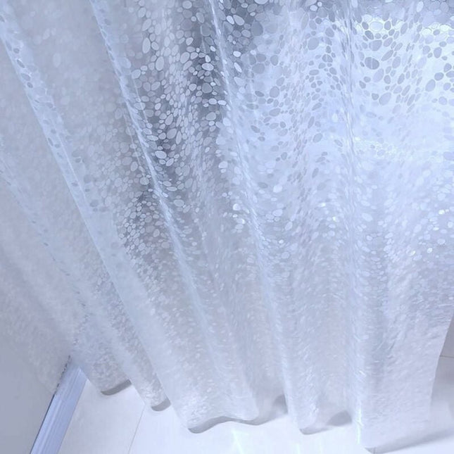 Shower curtains - 120x200cm - crystal stone pattern - PEVA - transparent shower curtain - with hooks - shower curtain - anti-mold - waterproof.