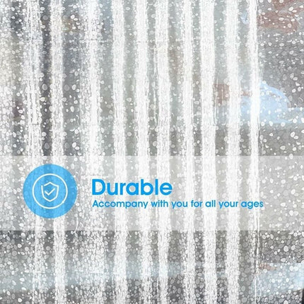 Shower curtains - 120x200cm - crystal stone pattern - PEVA - transparent shower curtain - with hooks - shower curtain - anti-mold - waterproof.