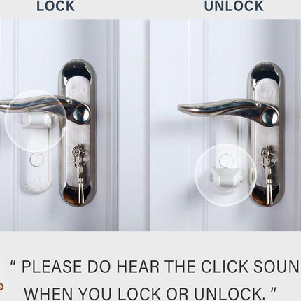 2 Pieces - Door lock - Door handle locks for childproof & pet-proof - Door handle locks for toddlers - Baby safety locks for toddlers.