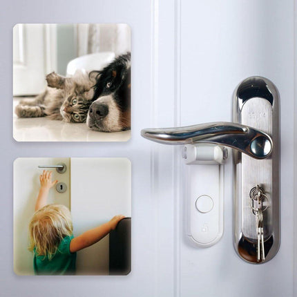 2 Pieces - Door lock - Door handle locks for childproof & pet-proof - Door handle locks for toddlers - Baby safety locks for toddlers.
