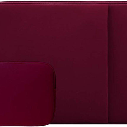 Laptop sleeve - 13 inch - 2-piece - Laptop bag - Suitable for 13 inch laptop - with extra case - Red.