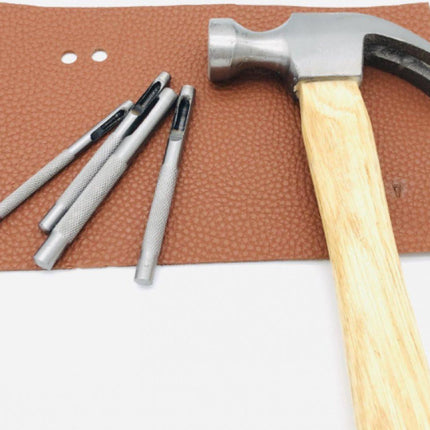 5 Pieces - Belt Punch Pliers - 5 Sizes - Punch Pliers - Leatherworking Tools - Eyelet Pliers - Silver - Steel - 2/3/4/6/8mm.