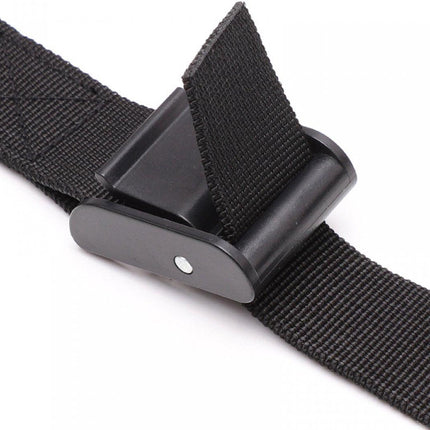 4 pieces - Tension straps - Lashing straps - Fastening straps - 25 MM * 1.5 meters long - Polyester fibers - Black - with buckle - adjustable - for vans, bicycles, trailers, luggage.