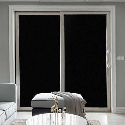 Window Film - Blackout Window Film - Blackout Window Film - Sun Protection - Anti-Peep - Adhesive Window Film - Blackout Cloth - Black - Including Squeegee - Easy Installation - Window Sticker - 45x100cm - Supplied with Self-Adhesive Backing.
