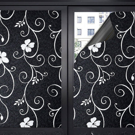 Window film - Blackout window film - Blackout window film - Sun protection - Anti-glare - Adhesive window film - Blackout cloth - Black - Including scraper - Easy installation - Window sticker - 45x100cm - Supplied with self-adhesive backing - B.