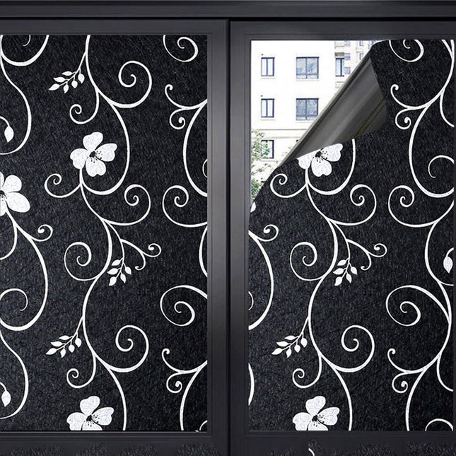 Window film - Blackout window film - Blackout window film - Sun protection - Anti-glare - Adhesive window film - Blackout cloth - Black - Including scraper - Easy installation - Window sticker - 45x100cm - Supplied with self-adhesive backing - B.