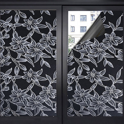 Window Film - Blackout Window Film - Blackout Window Film - Sun Protection - Anti-glare - Adhesive Window Film - Blackout Cloth - Black - Including scraper - Easy installation - Window sticker - 45x100cm - Supplied with self-adhesive backing - D.