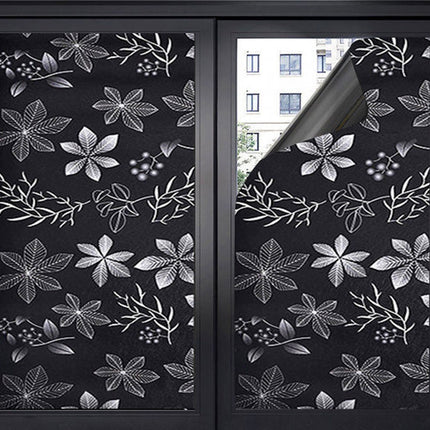 Window Film - Blackout Window Film - Blackout Window Film - Sun Protection - Anti-glare - Adhesive Window Film - Blackout Cloth - Black - Including scraper - Easy installation - Window sticker - 45x100cm - Supplied with self-adhesive backing - E.