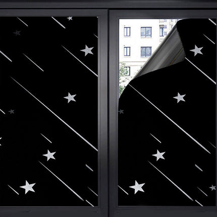 Window film - Blackout window film - Blackout window film - Sun protection - Anti-glare - Adhesive window film - Blackout cloth - Black - Including scraper - Easy installation - Window sticker - 45x100cm - Supplied with self-adhesive backing - G.