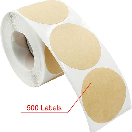 500 Pieces - Labels - Stickers - Round Stickers - Sealing Sticker - Sealing Seal - Food Labels - 5cm - Yellow - Self-Adhesive - Removable - Easy to Write on and Distinguish - For Containers, Boxes, Bags.