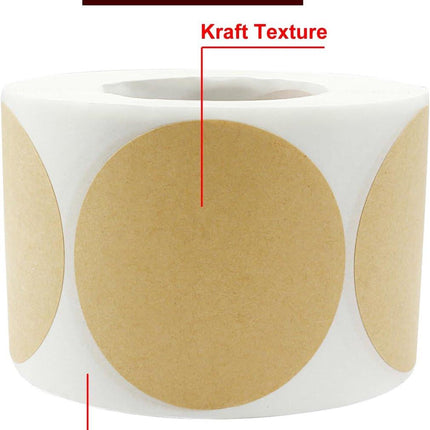 500 Pieces - Labels - Stickers - Round Stickers - Sealing Sticker - Sealing Seal - Food Labels - 5cm - Yellow - Self-Adhesive - Removable - Easy to Write on and Distinguish - For Containers, Boxes, Bags.
