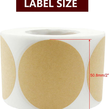 500 Pieces - Labels - Stickers - Round Stickers - Sealing Sticker - Sealing Seal - Food Labels - 5cm - Yellow - Self-Adhesive - Removable - Easy to Write on and Distinguish - For Containers, Boxes, Bags.