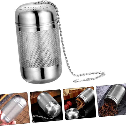 2 pcs - Stainless Steel Herb Ball Stainless Steel Tea Infuser Lazy Tea Infuser Bags for Boiling Tea Infusers for Loose Tea Screw Thread Tea Strainers Brine Basket Mesh Tea Household Soup.