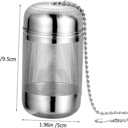 2 pcs - Stainless Steel Herb Ball Stainless Steel Tea Infuser Lazy Tea Infuser Bags for Boiling Tea Infusers for Loose Tea Screw Thread Tea Strainers Brine Basket Mesh Tea Household Soup.