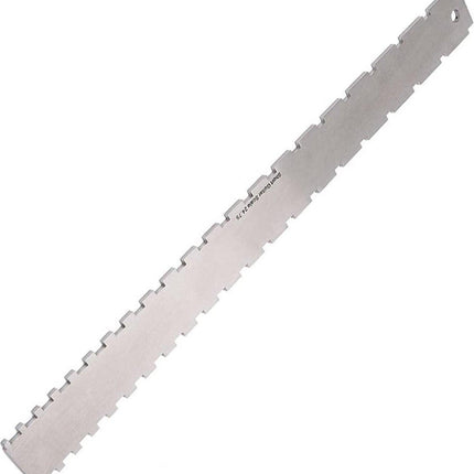 Guitar Neck Notched Straight Edge Luthiers Tool, Notched Fretboard Straight Edge Luthiers Measuring Tool for Guitars Neck Leveling Ruler - Double Teeth - 420*37*2.5mm - For 62-65cm Guitar Frets.
