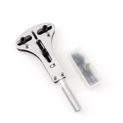 Watch Case Opener - Watch Opener - Metal - Watchmaker Tools - Watch Tools - Watch Repair - Watch Back Opener Key - With Opening Screws - For Diameters Smaller Than 55mm - 16*7cm - Silver.