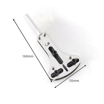 Watch Case Opener - Watch Opener - Metal - Watchmaker Tools - Watch Tools - Watch Repair - Watch Back Opener Key - With Opening Screws - For Diameters Smaller Than 55mm - 16*7cm - Silver.