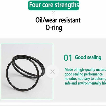 O-rings rubber rings - 225 pieces - 18 sizes - 6x2mm - with assortment box.