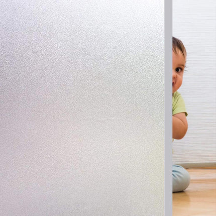 Window film - Easy installation - Glue-free adhesive film for windows and bathrooms - Static - 45cm*3m - white - PVC - Frosted.