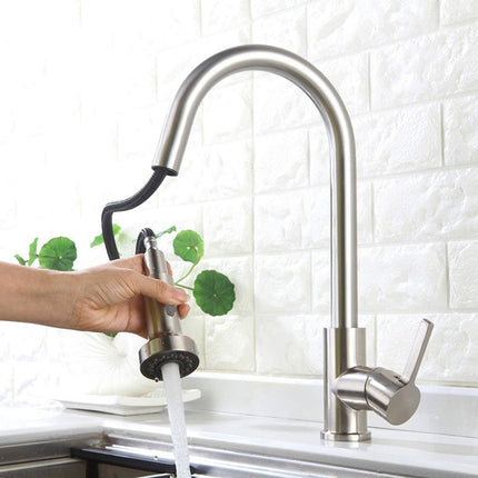 Extendable faucet head - Kitchen faucet head - Spray head - Faucet connector - Faucet attachment - Universal G1/2 - Faucet extension - 2-function - ABS chrome plated - silver - 100*52*52mm.