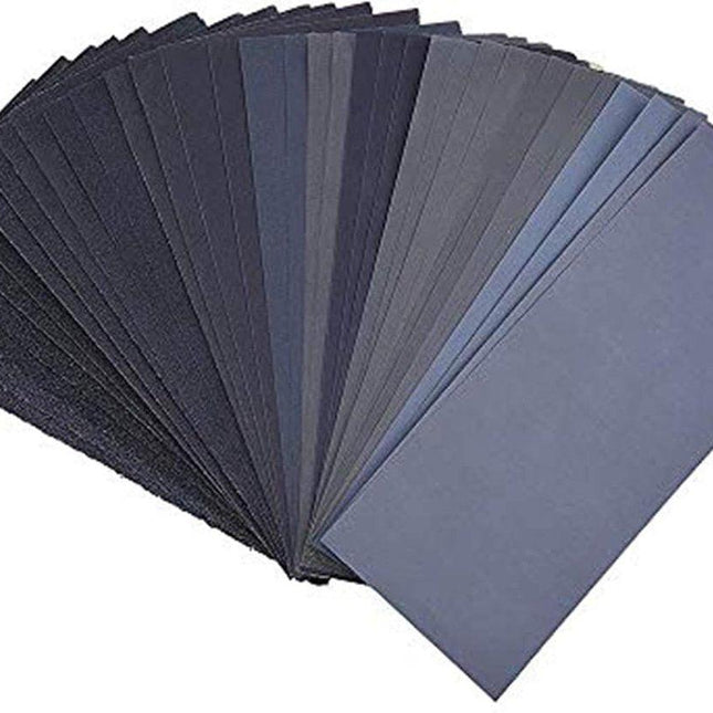 Sandpaper set - 36 pieces - Grit 320/400/ 600/800/ 1000/1200/ 1500/2000/ 2500/3000/ 4000/5000 - Car polishing / Furniture / Metal.