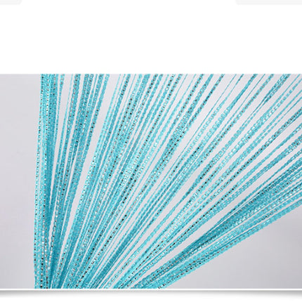Door curtain - Fly curtain - Door screen - Glitter mosquito net - Anti-fly door curtain - 100 x 200 cm - With silver thread - Polyester - Blue - Decorative curtain - Mosquito net.
