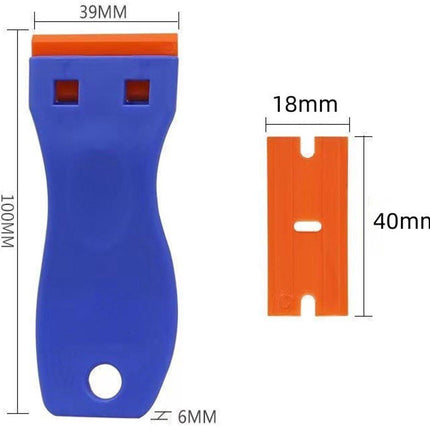 Cleaning Scraper - 4 Pieces (With 100 Blades) - Ceramic Hob Scraper/Car Film Scraper - Glass Scraper - Hob Scraper.