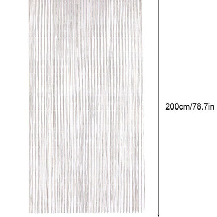 Fly screen curtain - Door curtain - Glitter mosquito net - Anti-fly door curtain - 100 x 200 cm - With gold thread - Polyester - Gold - Decorative curtain - Mosquito net.
