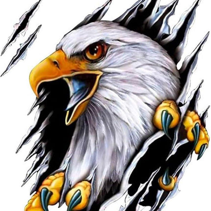 Car sticker - Eagle sticker - 2 pieces - 18*24 cm - Sports car stickers - UV and waterproof - adhesive stickers - Sports car stickers - Laptop stickers - animal sticker - for body hood home decoration creative car sticker - One left and one right.