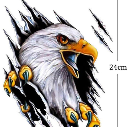 Car sticker - Eagle sticker - 2 pieces - 18*24 cm - Sports car stickers - UV and waterproof - adhesive stickers - Sports car stickers - Laptop stickers - animal sticker - for body hood home decoration creative car sticker - One left and one right.