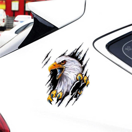 Car sticker - Eagle sticker - 2 pieces - 18*24 cm - Sports car stickers - UV and waterproof - adhesive stickers - Sports car stickers - Laptop stickers - animal sticker - for body hood home decoration creative car sticker - One left and one right.
