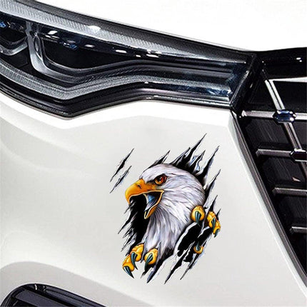 Car sticker - Eagle sticker - 2 pieces - 18*24 cm - Sports car stickers - UV and waterproof - adhesive stickers - Sports car stickers - Laptop stickers - animal sticker - for body hood home decoration creative car sticker - One left and one right.