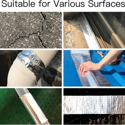 Waterproof sealing tape - Aluminum foil tape - Butyl tape - Tape - Aluminum tape - Extra strong tape - 5M - silver.