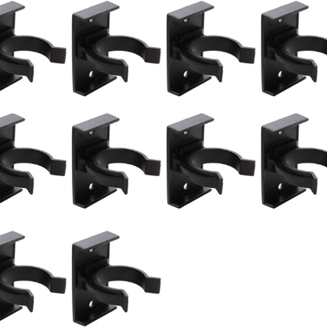 10 pieces - Skirting Clips - Kitchen Plinth Hooks - Kitchen Plinth Clips - for Kitchen Frames Fastening - black - plastic - for cabinet legs with a diameter of 2.6-2.8 cm - for sofa, table, bed, cabinet.