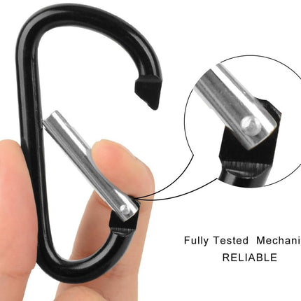 Light Pack Carabiners - 10 pieces - 4.5x56mm - Assorted Colors Random - Press - Carabiner - Carabiner - Carabiner - Musketon Hook.