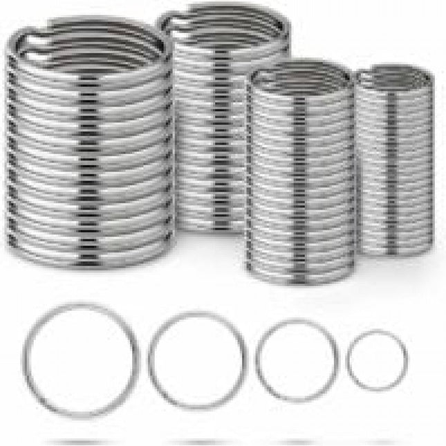80 stitches - Snap rings - Book rings - Keychains - Key rings - Curtain rings - Key split rings - O-rings - 15/20/25/30 mm - 20 of each size - for Hobby & Key tags.