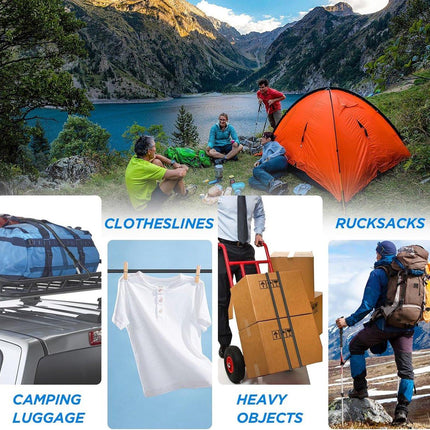 pieces - Elastic with carabiner - Rope Length 30 CM - black - Rope Diameter 6MM - Polypropylene yarn + latex silk - For securing sails, luggage, tents and bicycles.