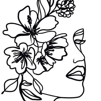 Wall decoration - Wall decoration - Garden decoration - Home accessories - 30*40.4 cm - Living room decoration - black - Line art - wall decoration - metal.