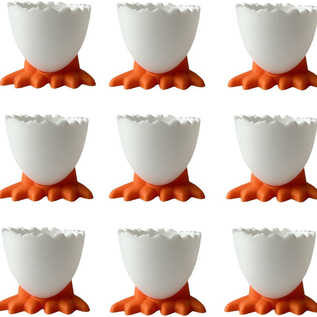 Egg Cups - 9 pieces - Egg Holder - Egg Rack - PP - Egg Cups - Table/Kitchen Items - Egg Storage - White.
