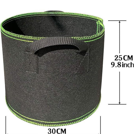 5 pieces - Plant growing bag - Grow bag - 5 Gallon - Grow pot - Plant bag - Sustainable - Reusable - Plant basket - Flowers - 25x30 CM - Black - non-woven fabric.